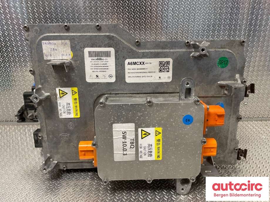 Batterilader (OBC - On Board Charger) til Peugeot 2008 2019-->> (Type II)  (PEUGEOT|16 758 121 80|16 913 444 80|984086680)