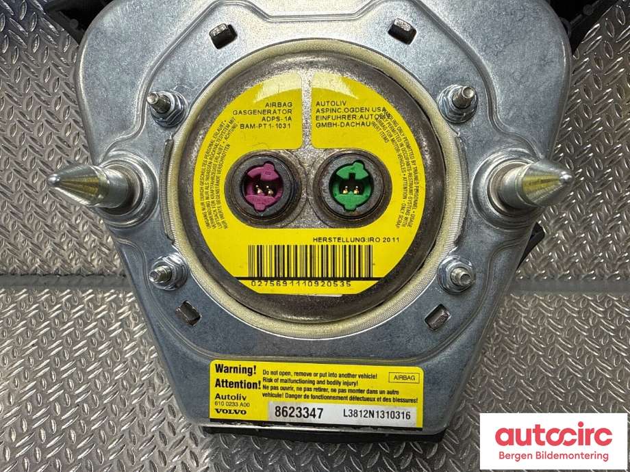 Airbag rattpute til Volvo V50 2007-2012 (Fase 2)  (VOLVO|31332804|)