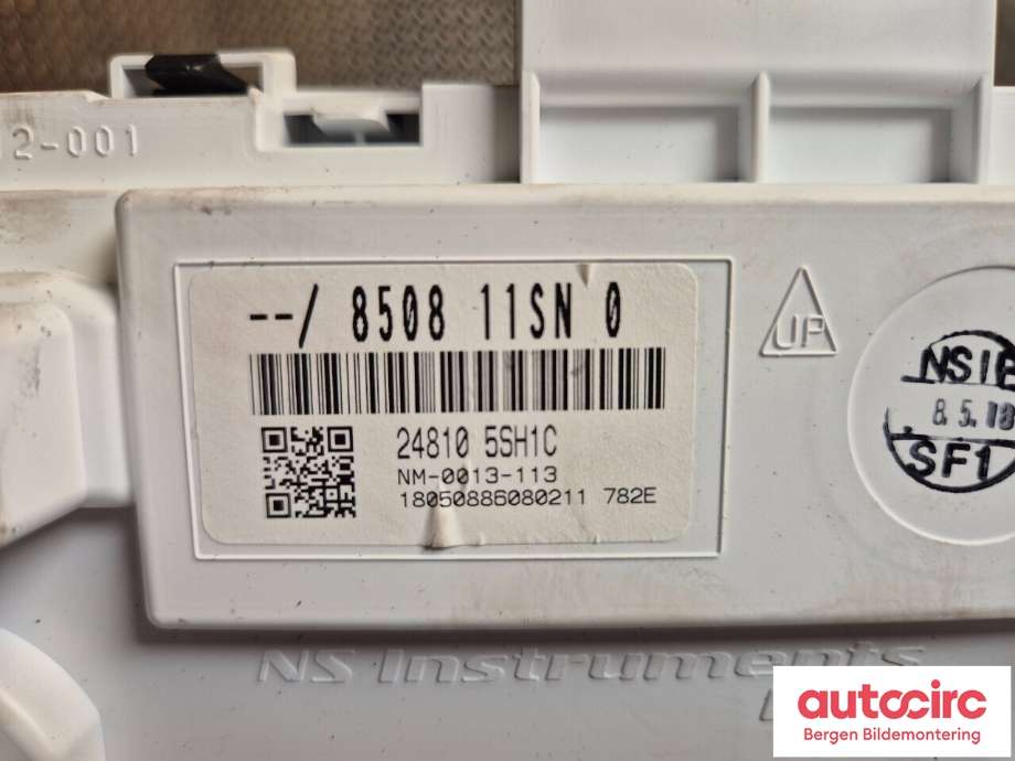 Speedometer til Nissan Leaf 2018-->> (Type II)  (NISSAN|248105SH1C|)