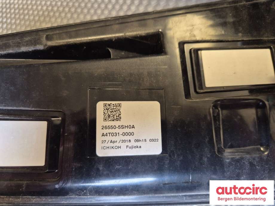 Baklykt høyre til Nissan Leaf 2018-->> (Type II)  (NISSAN|65608990B|265505SH0A|)