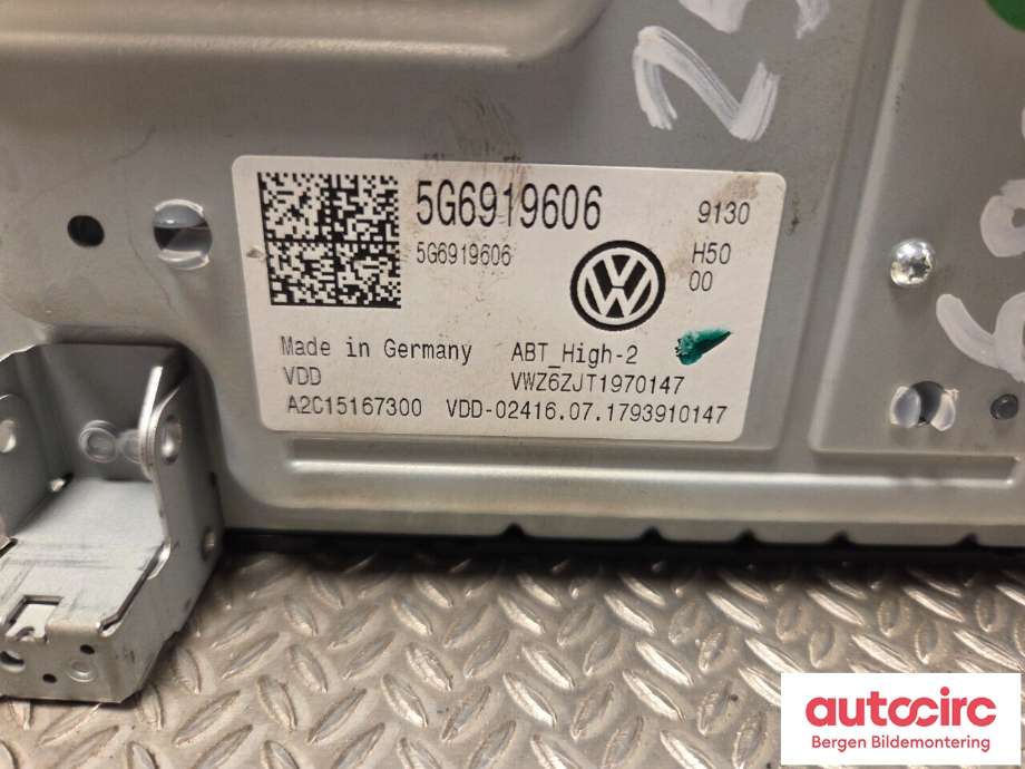 Instrument kjørecomputer til VW e-Golf 2017-2020 (Fase 2)  (VOLKSWAGEN|5G6 919 606||5G6 919 606 C)