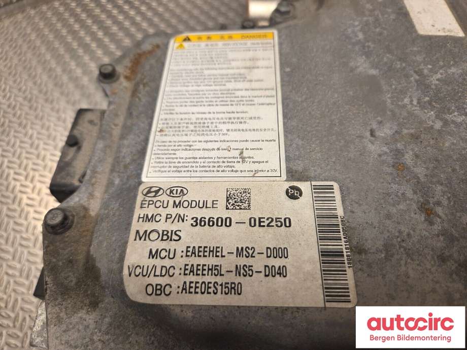 Inverter elbil til Hyundai Ioniq Electric 2016-2019 (Fase 1)  (HYUNDAI|36601 0E250|)