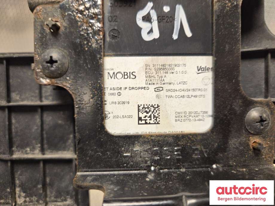 Sensor radar til Hyundai Ioniq Electric 2016-2019 (Fase 1) (HYUNDAI|95811G 2000|)