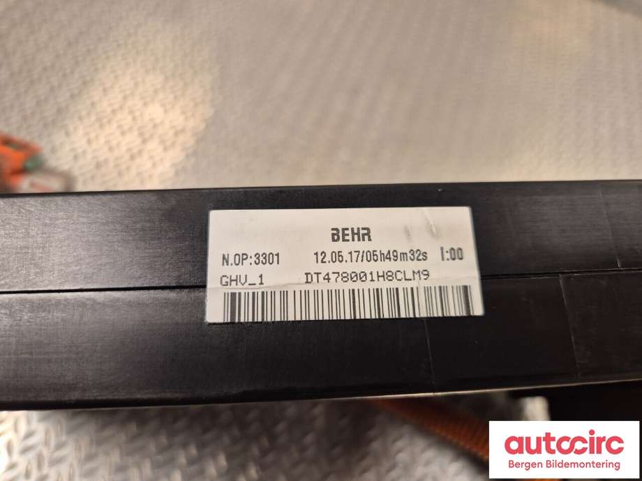 Varmeapparat register til Nissan Leaf 2011-2017 (Type I) (NISSAN|271433NF1B|271433NF1A)
