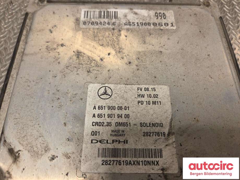 Styreenhet motor til Mercedes Sprinter 2006-2013 (Fase 1) (906) (906) (MERCEDES|A 651 900 79 02|A 651 900 06 01|)