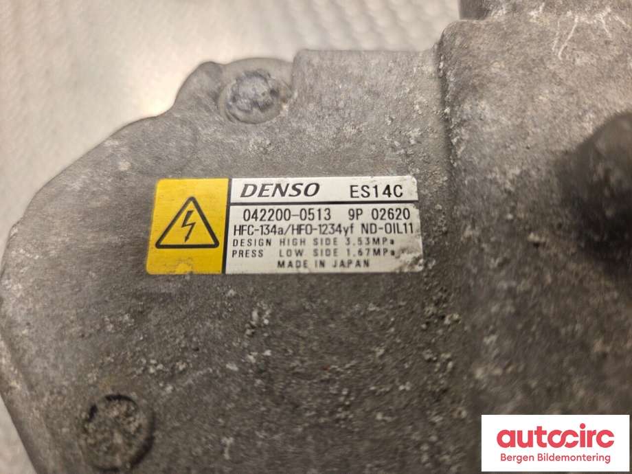 Aircondition kompressor til Toyota Yaris 2012-2014 (Type III, Fase 1) (TOYOTA|8837052010|8837052012|0422000513)