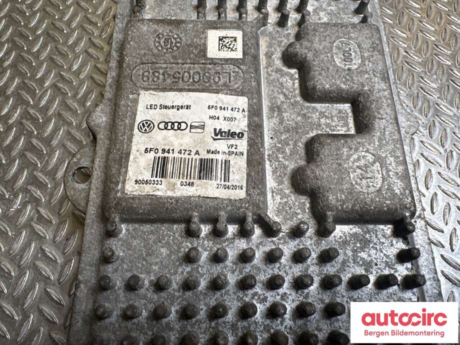 Styreenhet xenon/ballast til VW e-Golf 2014-2017 (Fase 1)  (VOLKSWAGEN|5F0 941 472 A|)