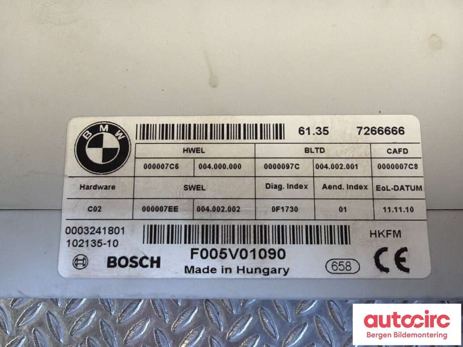 Styreenhet elektrisk bakluke til BMW 5-Serie 2010-2017 (F10/F11) (F10/F11) (BMW|61 35 7 365 901||102135-10)
