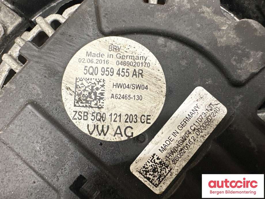 Kjølevifte til VW e-Golf 2014-2017 (Fase 1)  (VOLKSWAGEN|5Q0 121 203 DE|)