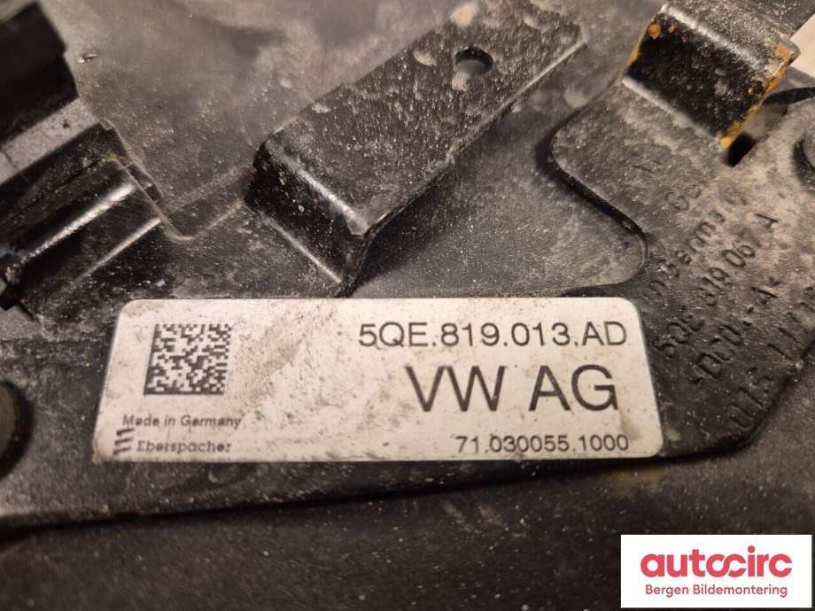 Varmeapparat til VW e-Golf 2014-2017 (Fase 1)  (VOLKSWAGEN|5QE 819 013 AD|)