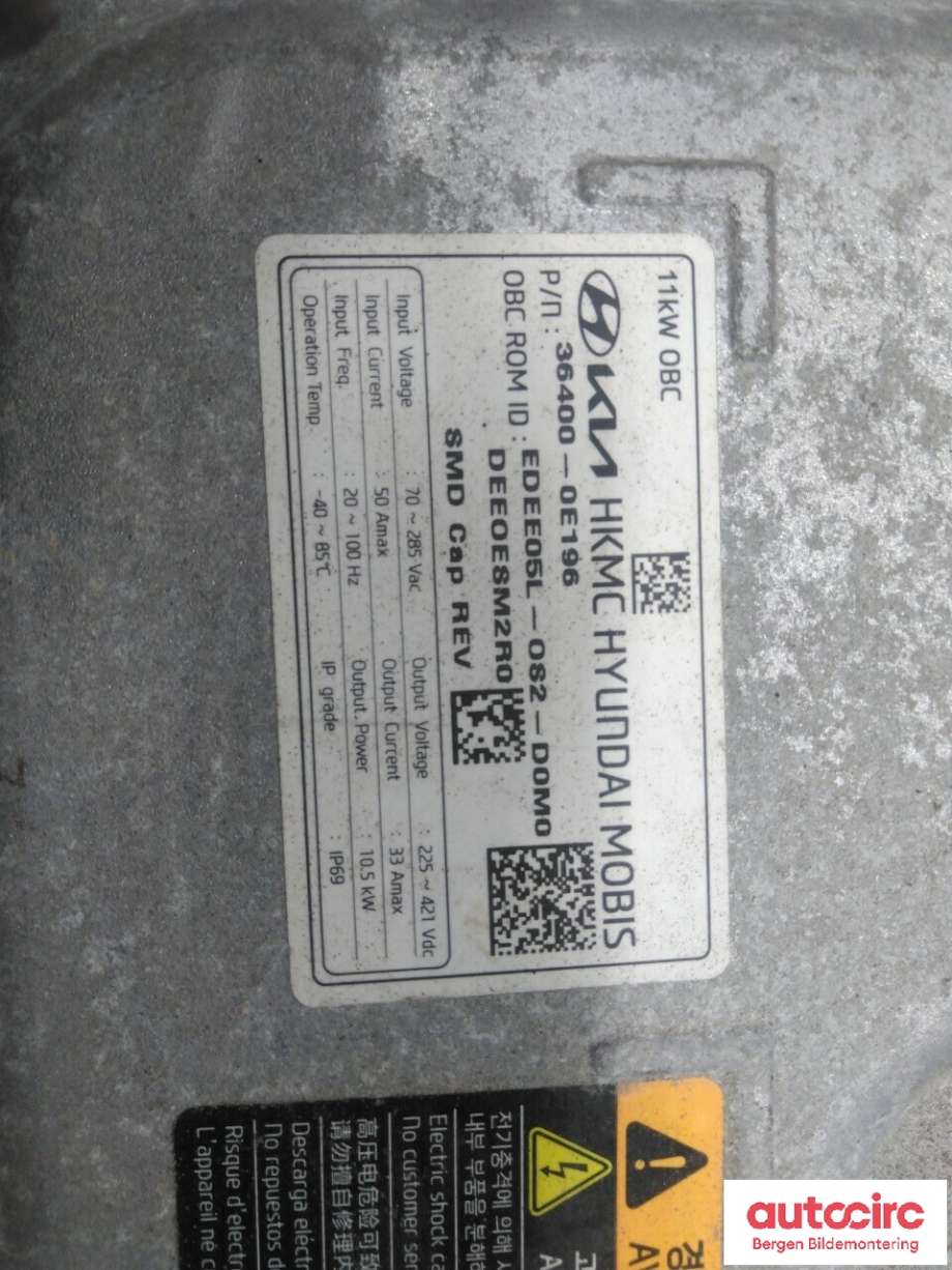 Batterilader (OBC - On Board Charger) til Kia Niro 2021-->>  (KIA|364000E196|)