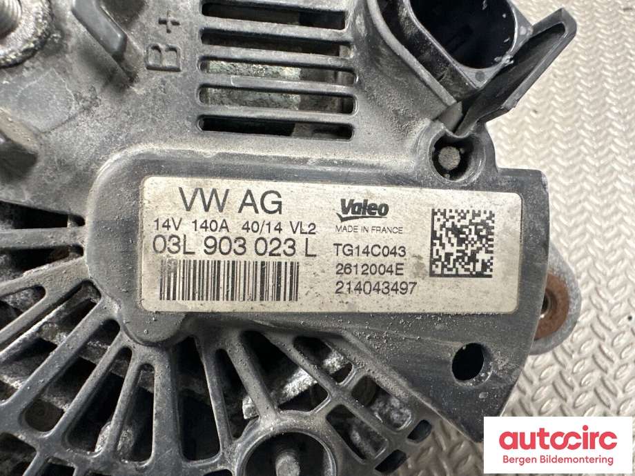 Dynamo til VW Golf VII 2012-2017 (Fase 1)  (VOLKSWAGEN|03L 903 023 L|)