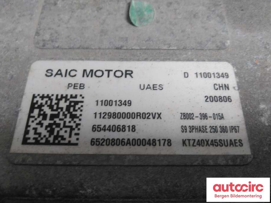 Inverter hybrid til MG ZS EV 2019-2021 (Type I, Fase 1)  (MG|11001349|)
