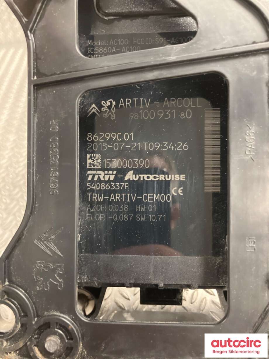 Sensor radar til Citroën C4, Picasso 2013-2018 (Type II) (CITROEN|9810093180|)