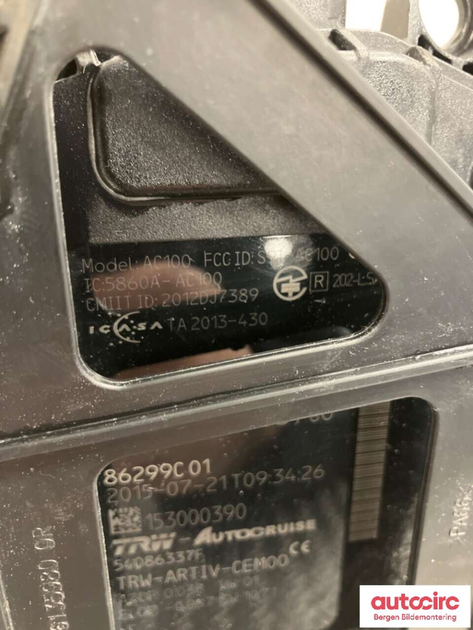 Sensor radar til Citroën C4, Picasso 2013-2018 (Type II) (CITROEN|9810093180|)