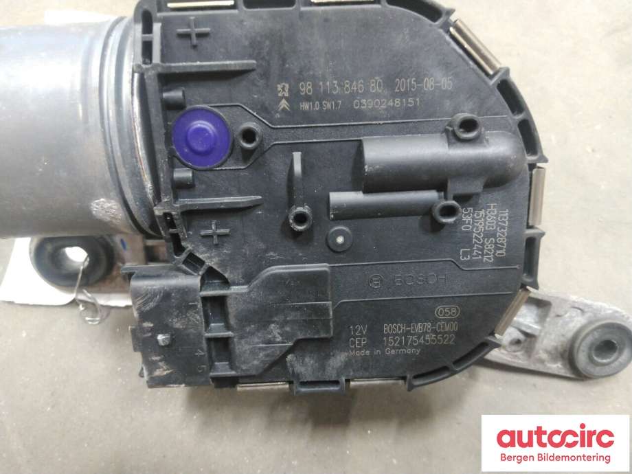 Viskermotor frontrute til Citroën C4, Picasso 2013-2018 (Type II)  (CITROEN|98 161 728 80|)