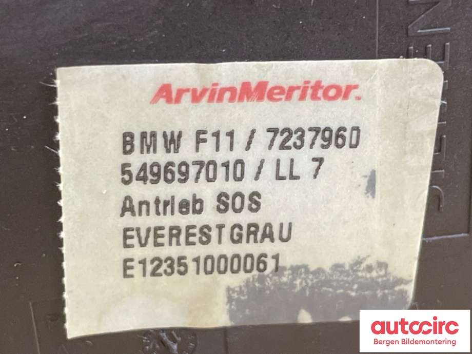 Takluke motor til BMW 5-Serie 2010-2017 (F10/F11) (F10/F11) (BMW|67 61 9 127 381|)