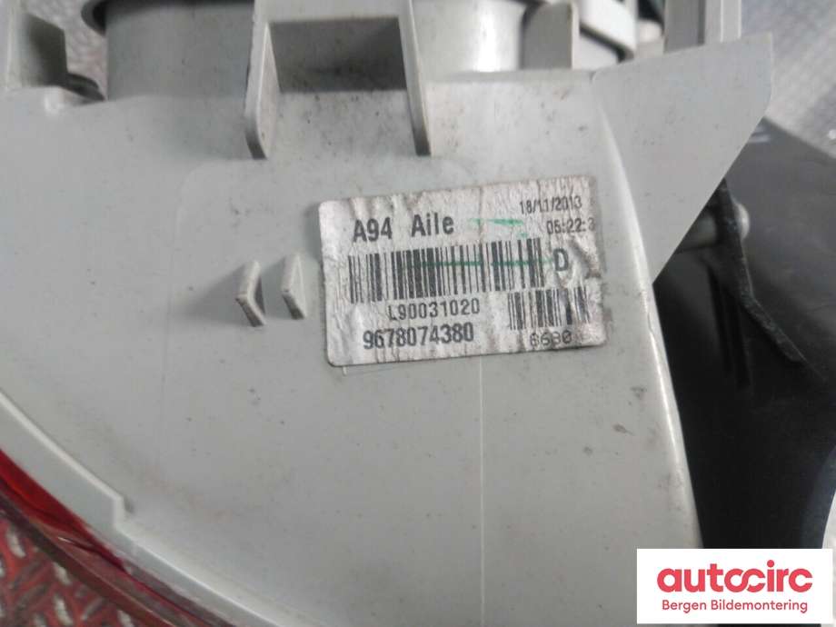 Baklykt høyre til Peugeot 2008 2013-2019 (Type I) (PEUGEOT|96 780 743 80|)