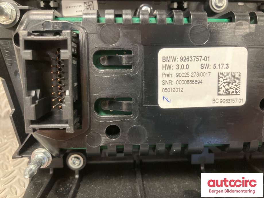 Varmeapparat betjening til BMW 5-Serie 2010-2017 (F10/F11) (F10/F11) (BMW|61 31 9 328 424|)