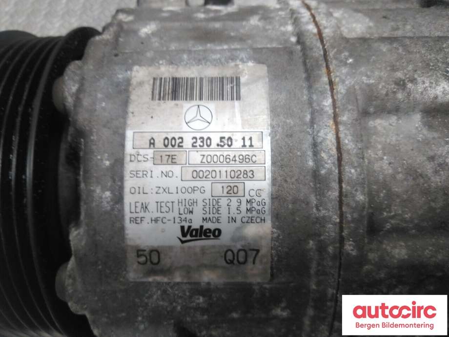 Aircondition kompressor til Mercedes C-Klasse 2007-2011 (Fase 1) (W204) (W204) (MERCEDES|A 002 230 31 11|A 002 230 50 11|)