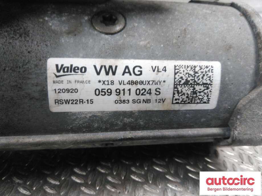 Starter diesel til VW Amarok 2016-2022 (Type I, Fase 2)  (VOLKSWAGEN|059 911 024 S|)