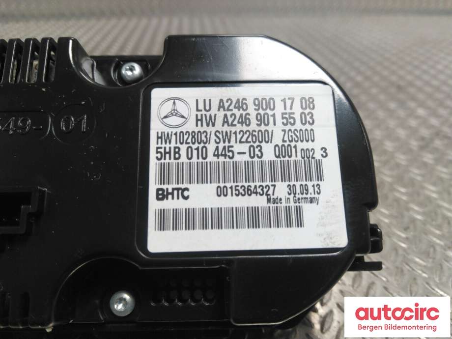 Varmeapparat betjening til Mercedes A-Klasse 2012-2018 (W176) (W176) (MERCEDES|A 246 900 36 16||A 246 900 17 08)