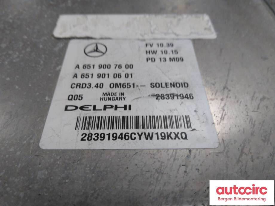 Styreenhet motor til Mercedes A-Klasse 2012-2018 (W176) (W176) (MERCEDES|A 651 900 94 02|)