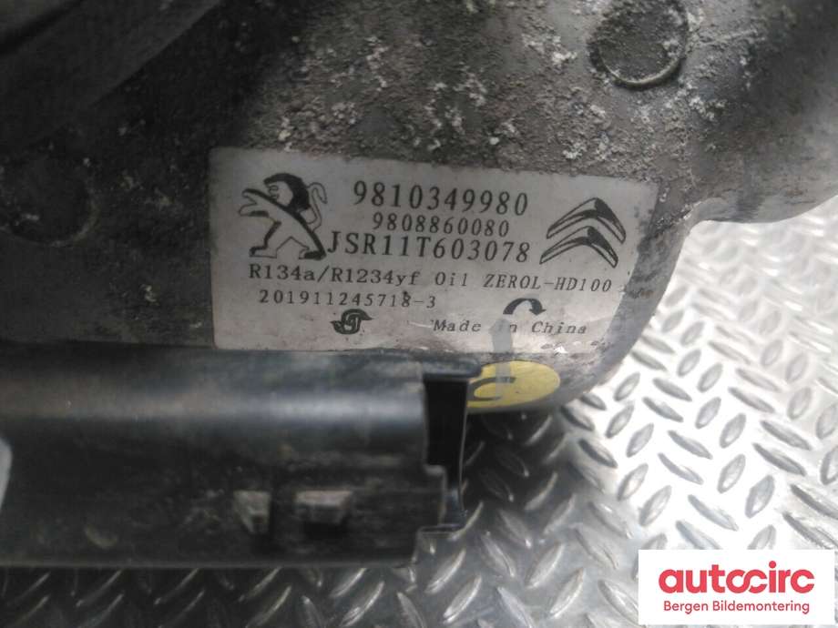 Aircondition kompressor til Peugeot Partner 2015-2019 (Type II, Fase 2)  (PEUGEOT|98 103 499 80|)