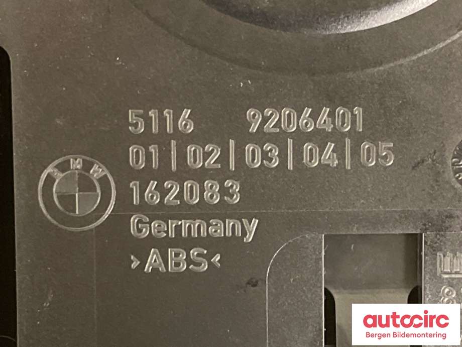 Dashbord koppholder til BMW 5-Serie 2010-2017 (F10/F11) (F10/F11) (BMW|52 20 7 277 727|52 20 7 277 719|)