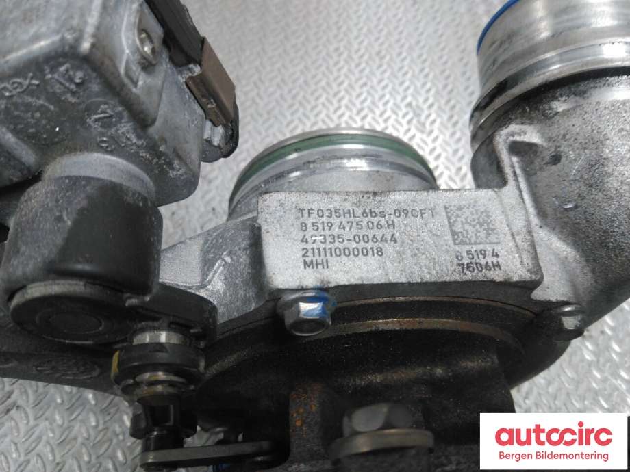 Turbo til BMW 3-Serie 2005-2011 (E90/E91/E92/E93) (E90/E91/E92/E93) (BMW|11 65 8 519 476|)