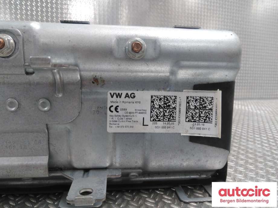 Airbag kne til VW e-Golf 2014-2017 (Fase 1)  (VOLKSWAGEN||5G1 880 841 C)