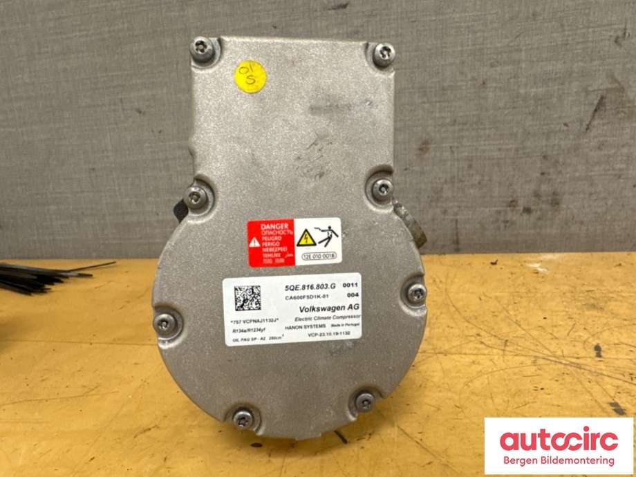 Aircondition kompressor til VW e-Golf 2017-2020 (Fase 2) (VOLKSWAGEN|5QE 816 803 G|)