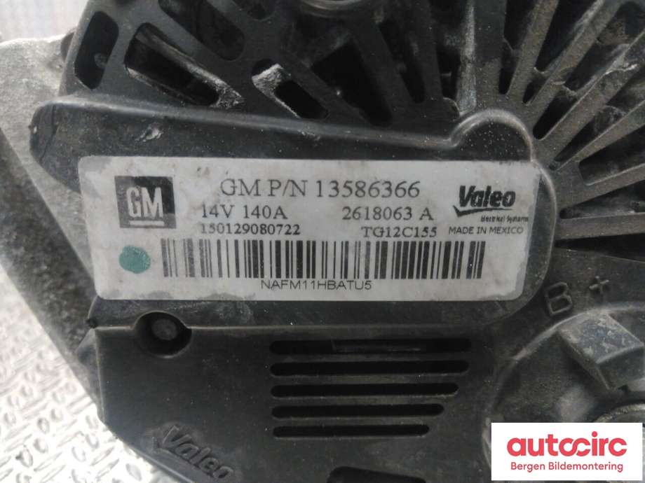 Dynamo til Opel Astra J 2010-2015  (OPEL|13512745|)