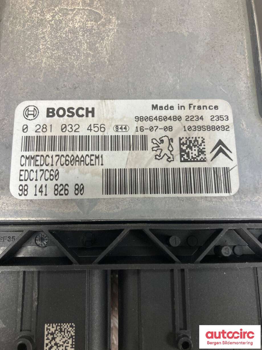 Styreenhet motor til Citroën Berlingo 2015-2019 (Type II, Fase 2)  (CITROEN||98 141 826 80)