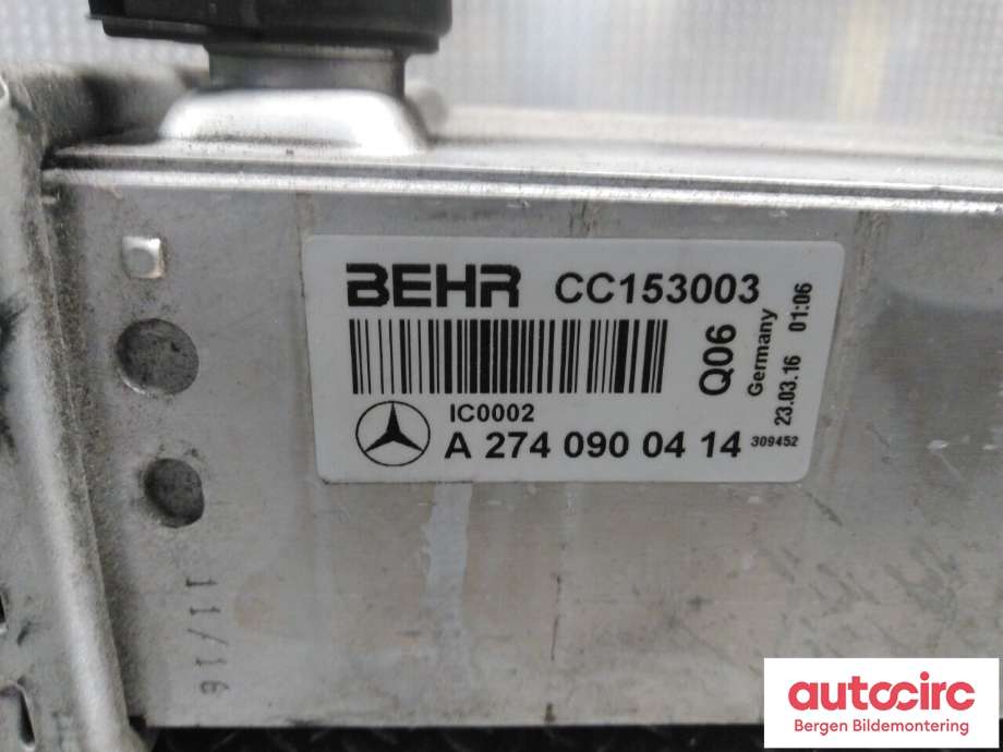 Intercooler til Mercedes C-Klasse 2014-2018 (Fase 1) (W205) (W205) (MERCEDES|A 274 090 04 14|)