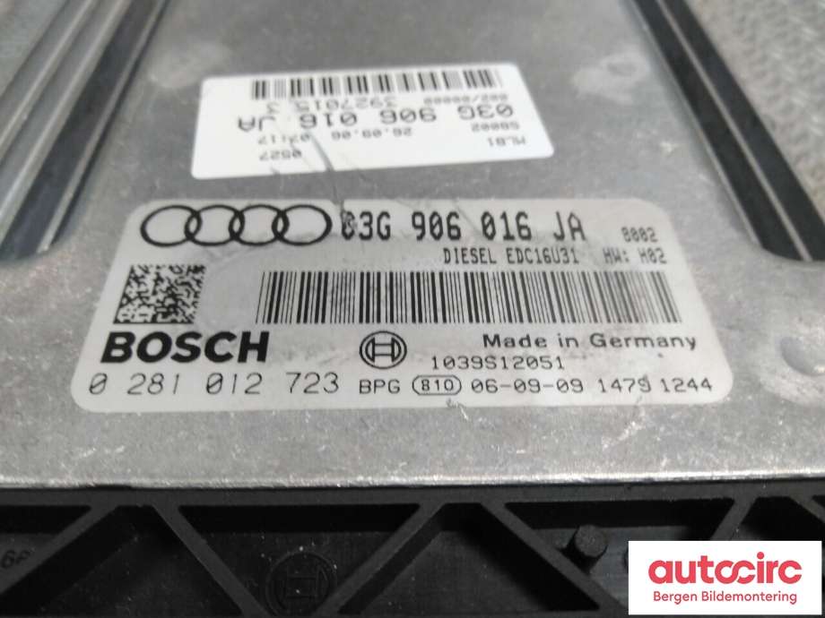 Styreenhet motor til Audi A4 2004-2008 (Type III) (B7) (B7) (AUDI|03G 997 057 DX||03G 906 016 JA)