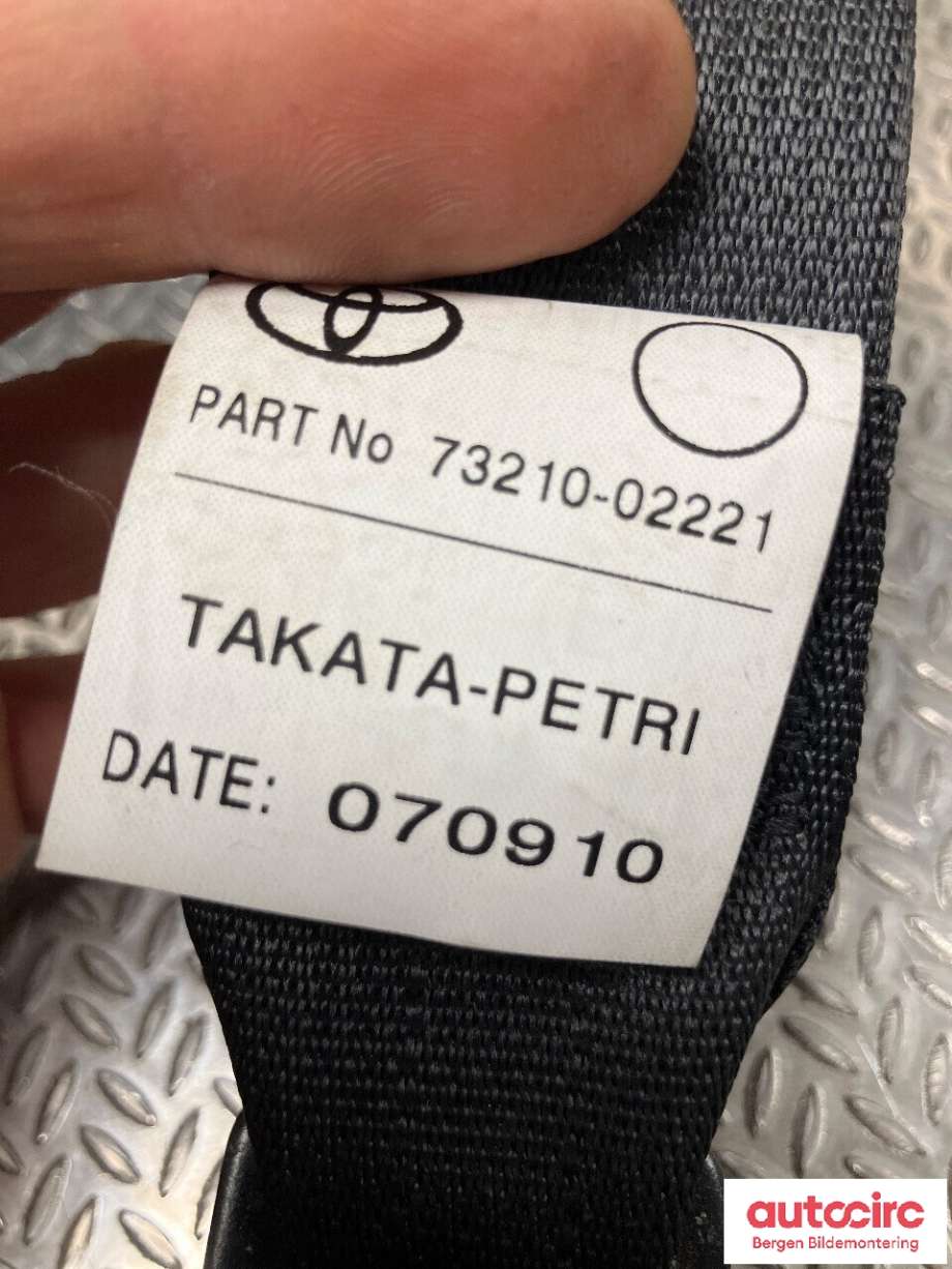 Sikkerhetsbelte foran høyre til Toyota Auris 2010-2012 (Type I, Fase 2)  (TOYOTA|7321002221C2|)