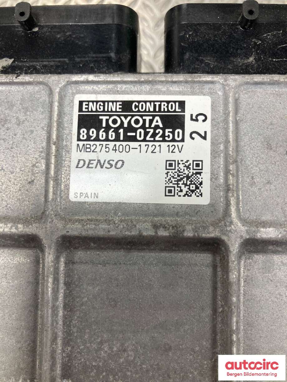 Styreenhet motor til Toyota Auris 2010-2012 (Type I, Fase 2)  (TOYOTA|896610Z250|)