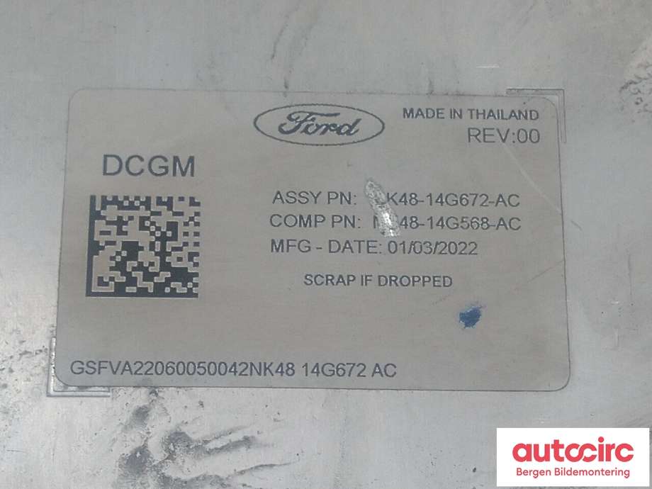 Batterilader (OBC - On Board Charger) til Ford Transit Connect 2018-->> Type II, Fase 2 (FORD|2745038|2629424|LK98-10C785-BE)