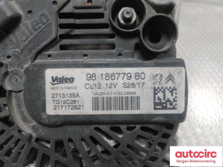 Dynamo til Peugeot 208 2012-2019 (Type I)  (PEUGEOT|96 708 995 80|)