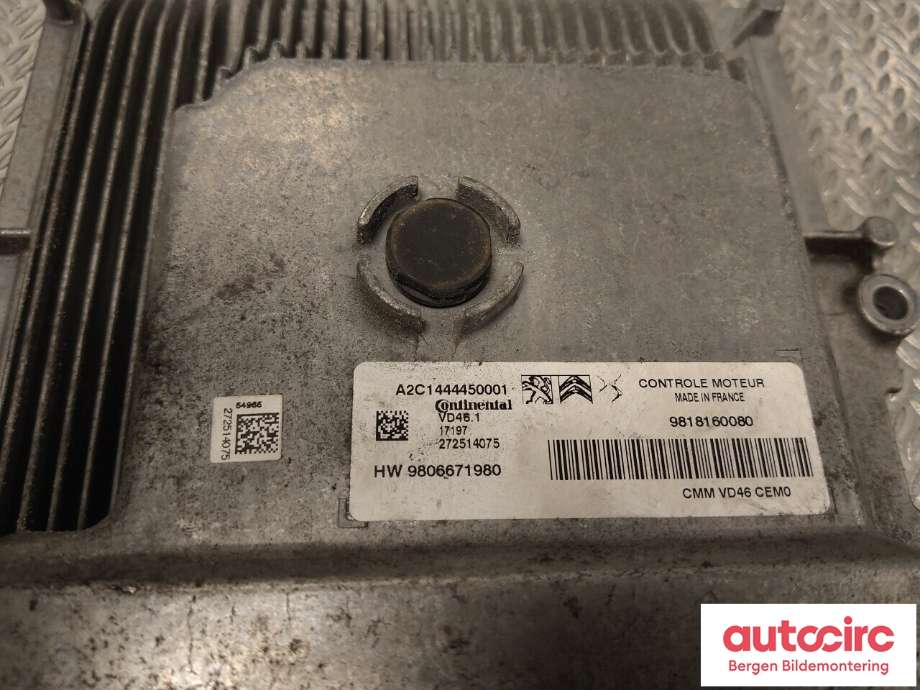 Styreenhet motor til Peugeot 208 2012-2019 (Type I) (PEUGEOT|16 776 149 80|)