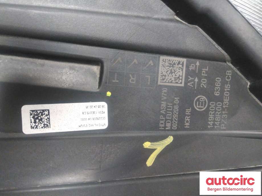 Frontlykt venstre halogen til Ford Transit Custom 2013-2023 (Type I) (FORD|2662182|PZ31-13E015-CB|)