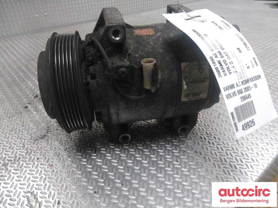 Aircondition kompressor til Volvo S60 2005-2010 (Type I, Fase 2) (VOLVO|36001066|)