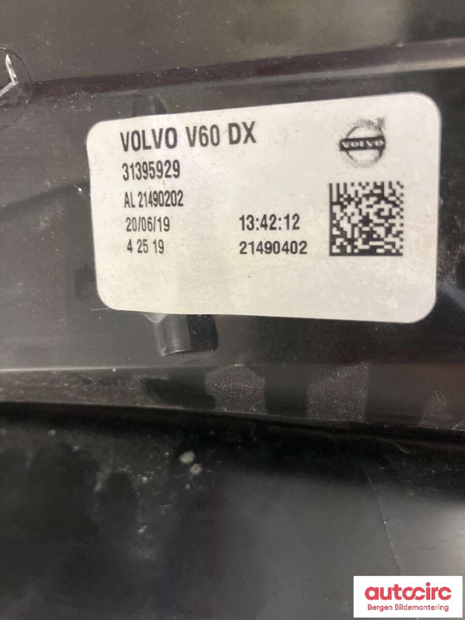 Baklykt høyre til Volvo V60/V60 CC 2013-2018 (Type I, Fase 2)  (VOLVO|31395929|)