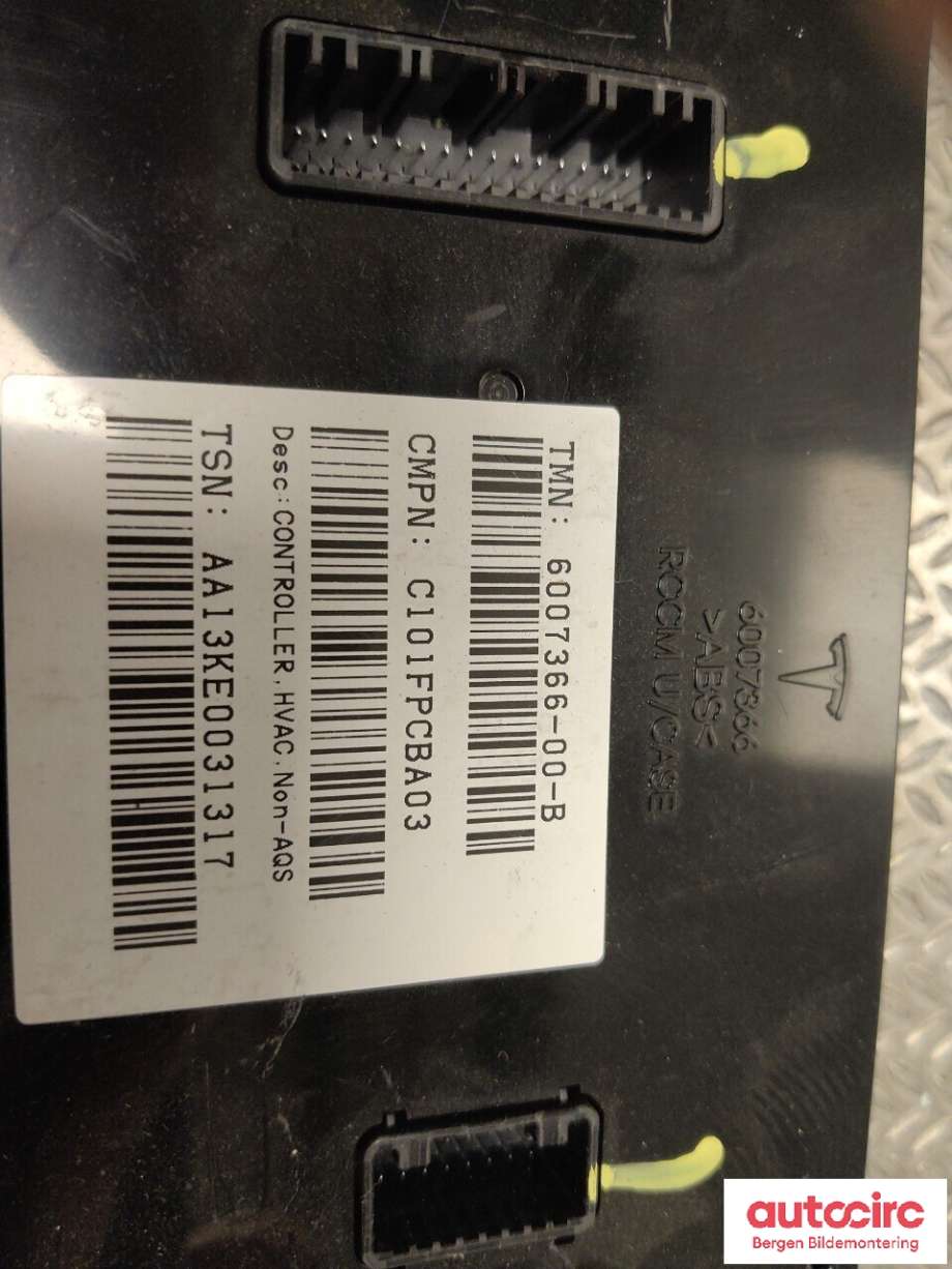 Styreenhet klima/aircondition til Tesla Model S 2013-2016 (Fase 1)  (TESLA|6007366-00-B|)