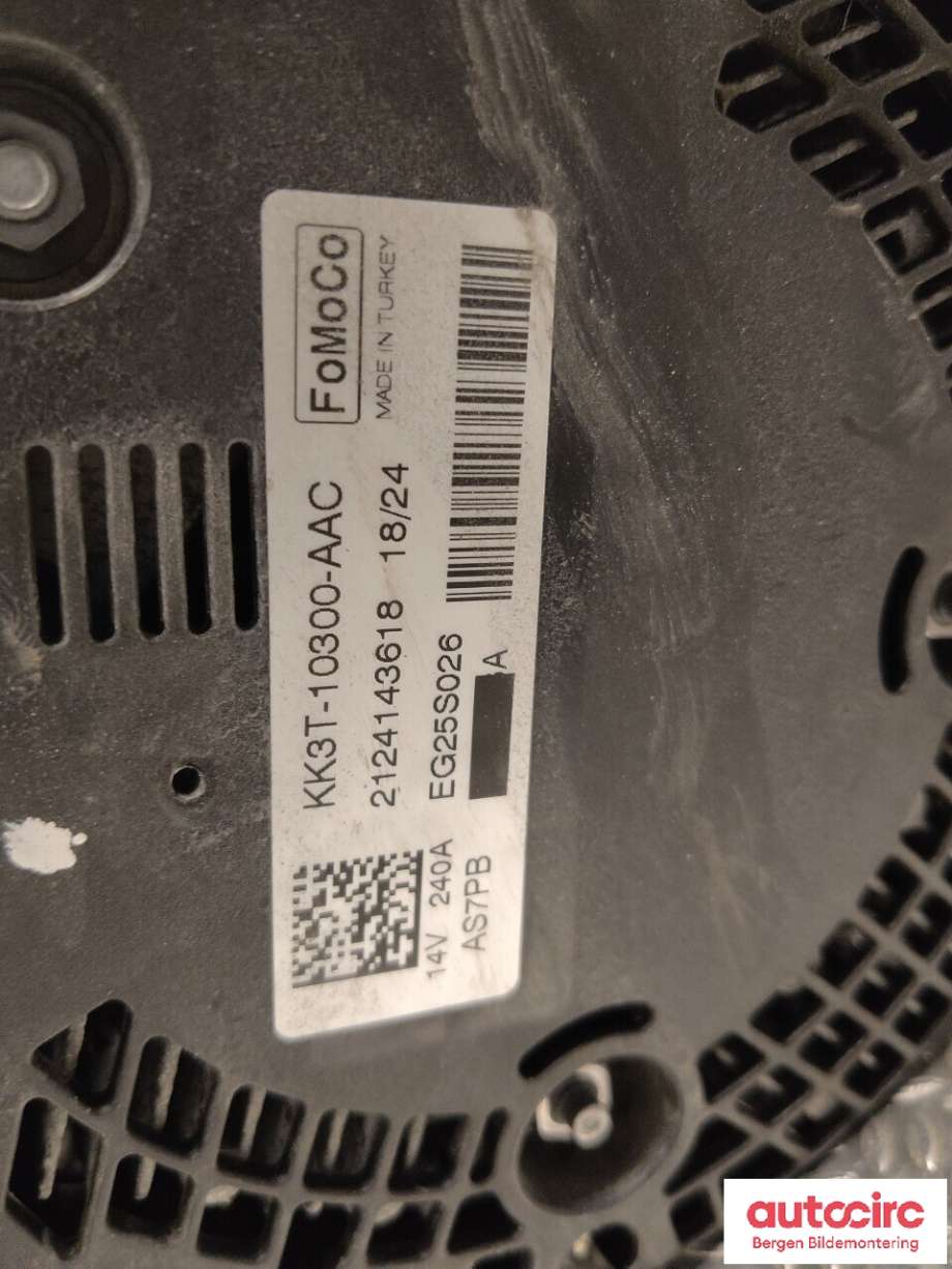 Dynamo til Ford Transit Custom 2013-2023 (Type I)  (FORD|2666514||KK3T-10300-AAC)