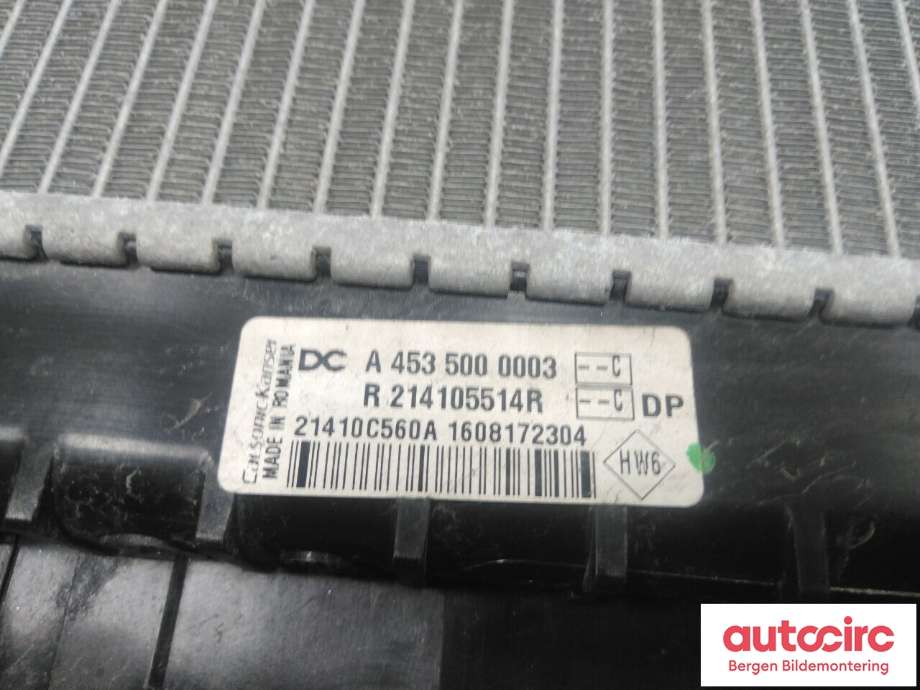 Radiator (automat gir) til Smart Fortwo 2015-->> (Type III) (C453) (C453) (SMART|A 453 500 00 03|)