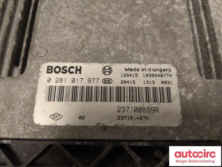 Styreenhet motor til Renault Master 2010-2013 (Type III, Fase 1) (RENAULT|237100899R||0 281 017 977)