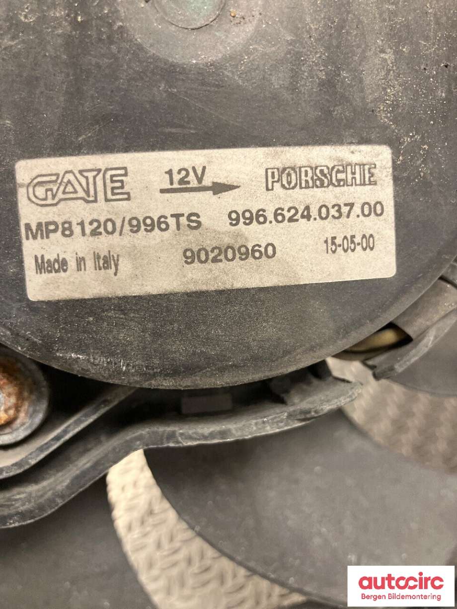 Kjølevifte til Porsche 911 1998-2005 (996) (996) (PORSCHE|996 624 036 04|997 624 127 02|996 624 137 00)