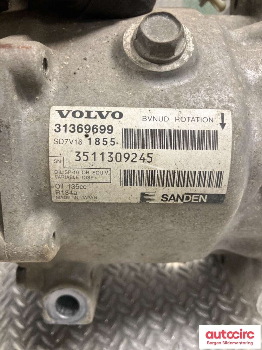 Aircondition kompressor til Volvo V60/V60 CC 2013-2018 (Type I, Fase 2)  (VOLVO|36002867|)